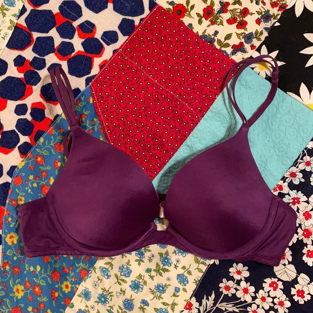 Victoria’s Secret 36A Purple Push Up Bra Silky